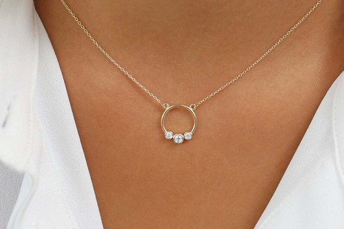 Diamant hals kette collier - collier, 3