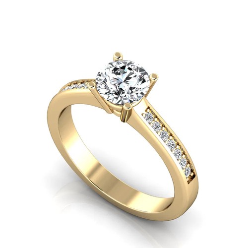 Karat rund solitär - karat, diamant