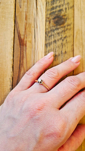 Gelbgold 585 ring - gelbgold,