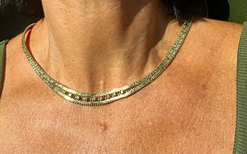 Karat gelbgold collier - 14,