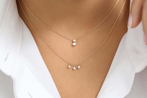 Diamant hals kette collier - hals,