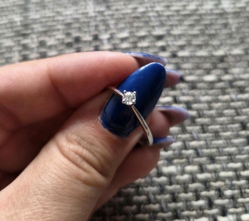 950er platinring mit - platinring, 0,12ct